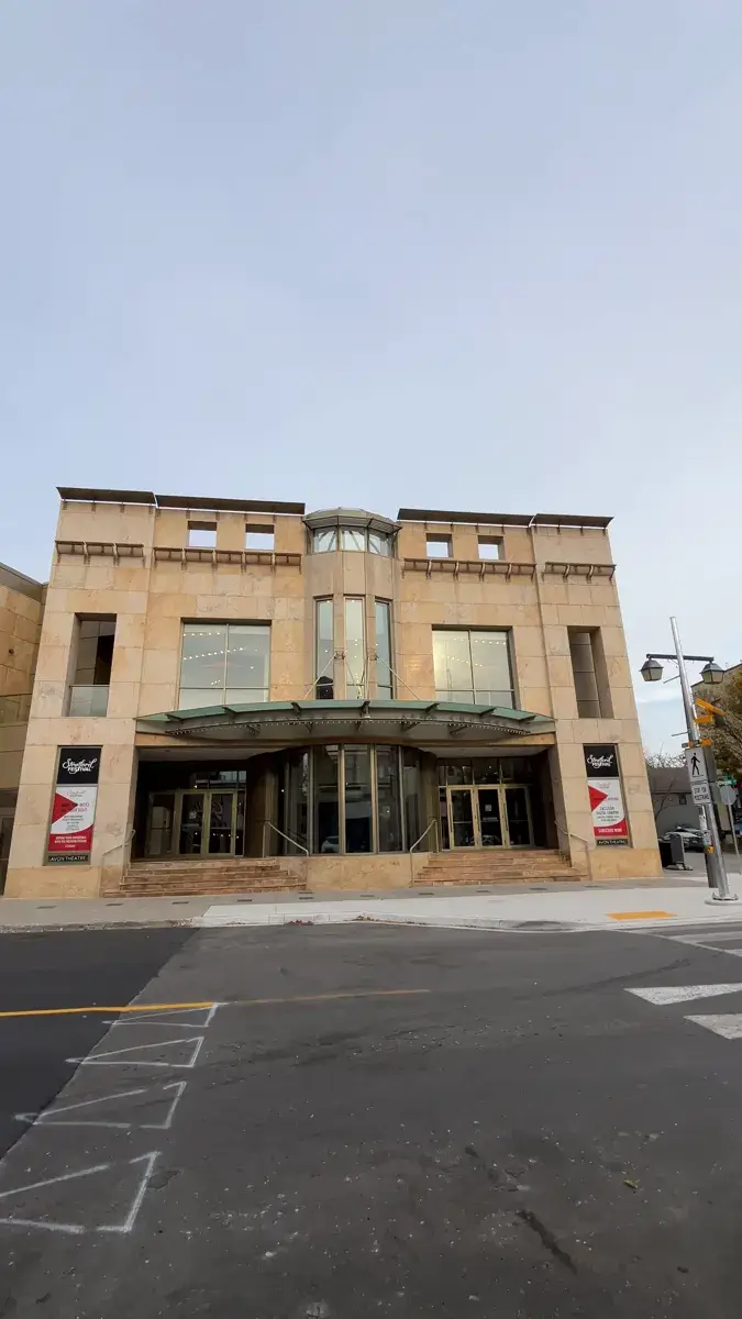 The front of the Avon Theatre in downtown Stratford