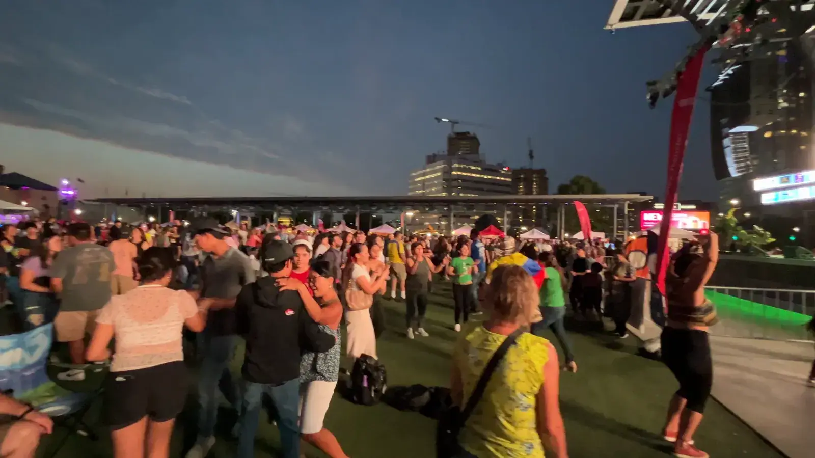 A packed lawn at the Latin Festival