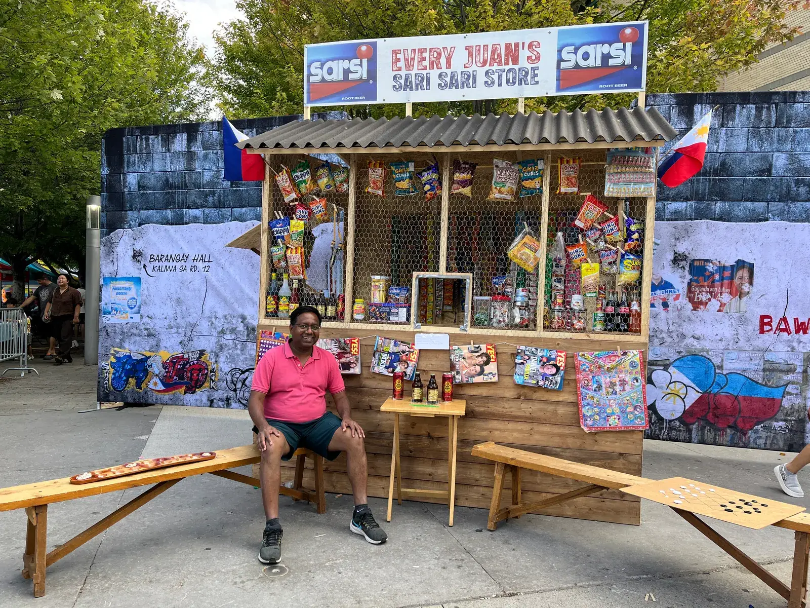 A decorated stall at the Philippine Festival